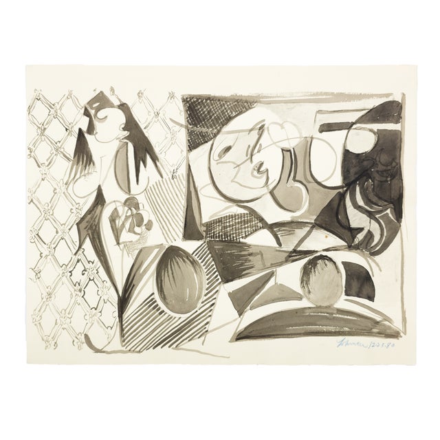 Figures in a Divided Interior* Robert Lohman, c. 1980 In Figures in a Divided Interior, Lohman combines figurative...