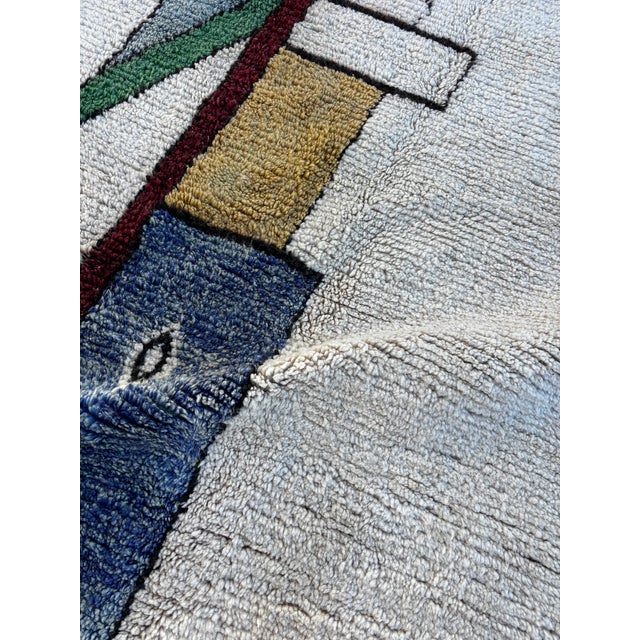 Bauhaus Moroccan Berber Rug, 1990 For Sale - Image 3 of 9