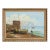Boats on the Shore - Figurative Italian Oil Landscape For Sale