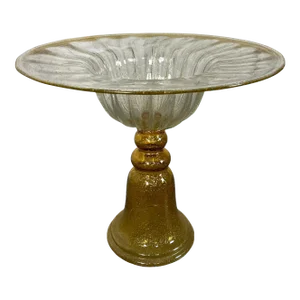 Venetian Gold Fleck Glass Side Table