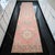 Mid-Century Modern 1960s Traditional Turkish Runner Rug Hand Knotted Distressed Low Pile Pink Hallway Decor For Sale - Image 3 of 13