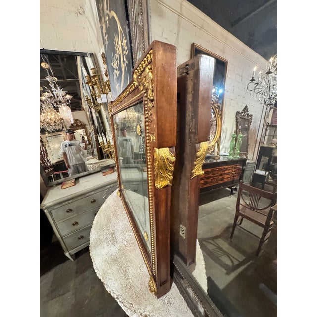 19th C. French Walnut and Gilt Mirrors For Sale - Image 9 of 10