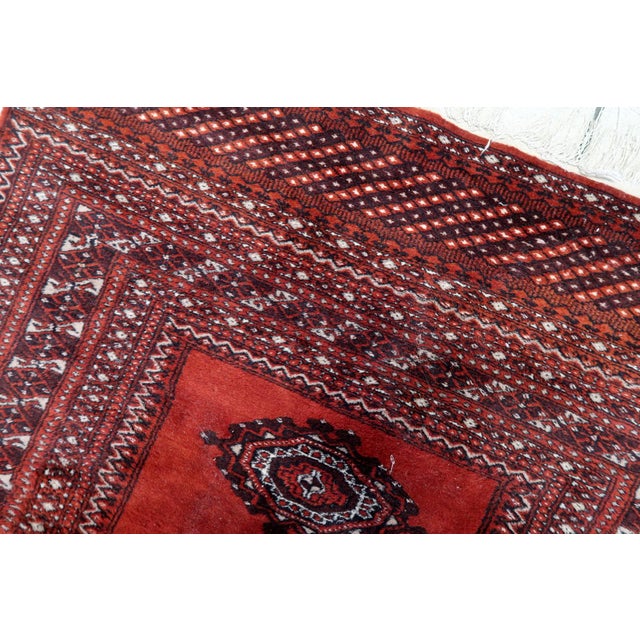 1950s, Handmade Vintage Uzbek Bukhara Rug 3' X 5.1' For Sale - Image 12 of 13
