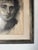 Vintage Expressive Male Portrait Oil Pastel on Paper, Framed Under Glass For Sale - Image 9 of 12