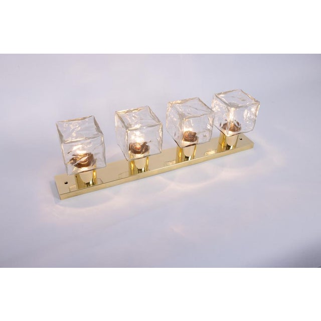 Large Murano Glass Wall Light Cube attributed to Kalmar, Austria, 1970s, Set of 2 For Sale - Image 3 of 18