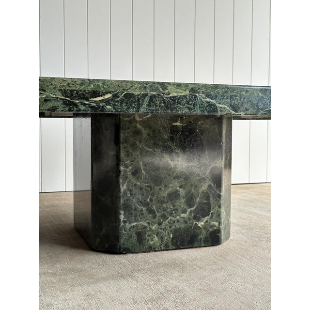 1970s Italian Verde Alpi Marble Coffee Table For Sale In Greensboro - Image 6 of 16