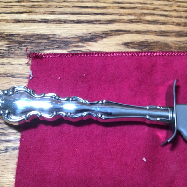 1970s Prelude" Silver Cake Server by International and Oneida Sterling Silver Handle Cake Knife - 2 Piece For Sale - Image 5 of 13