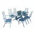 1950s John Salterini 'El Prado' Collection Verdigris Finish Dining Table and 6 Chairs For Sale