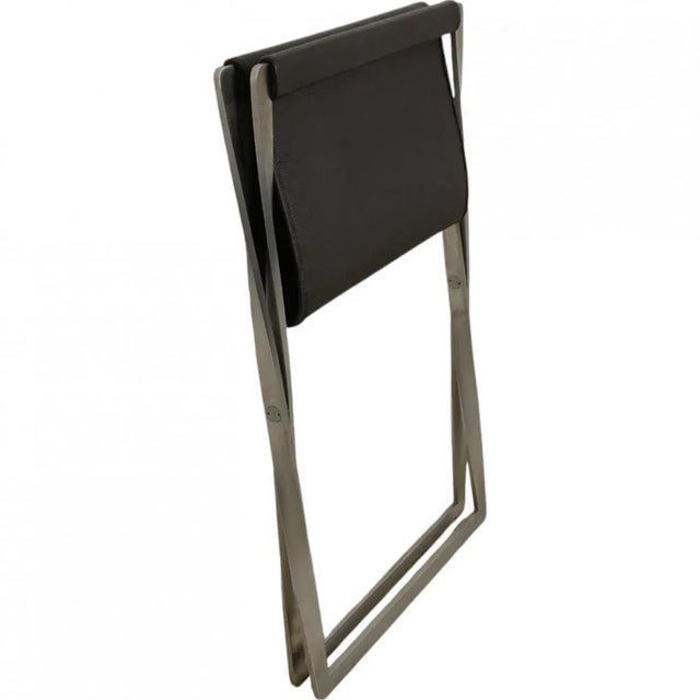 Pk-91 Stool in Brown Leather by Poul Kjærholm, 2000s For Sale - Image 6 of 7