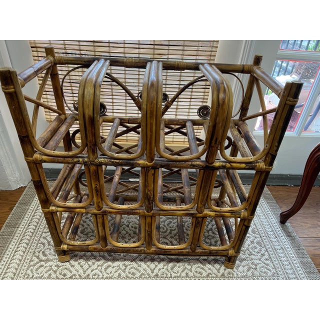 This bamboo/rattan wine rack will make a statement in any bar. Can be used indoors or on a covered patio. It is solid and...