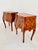 Pair of Italian Bombe Commodini W Geometric Marquetry and Brass Hardware, 1950s For Sale - Image 15 of 16