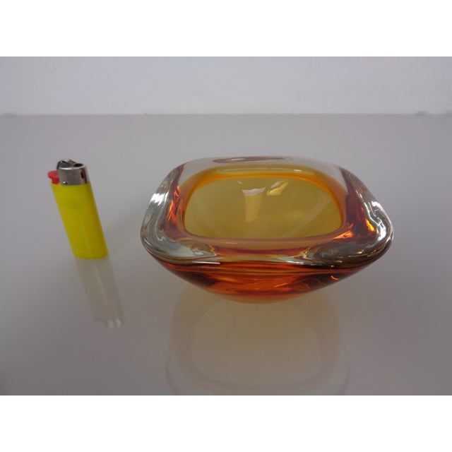 Amber Murano Glass Bowl, Italy, 1960s For Sale - Image 3 of 11