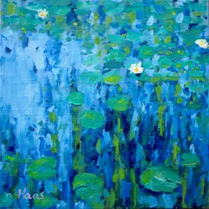 Water Gardens Oil Painting Contemporary Impressionist Style