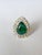 Set in 18k Gold, 10.40 Carats Zambian Emerald & Rose Cut Diamond Engagement Ring, Size 6 For Sale - Image 10 of 10