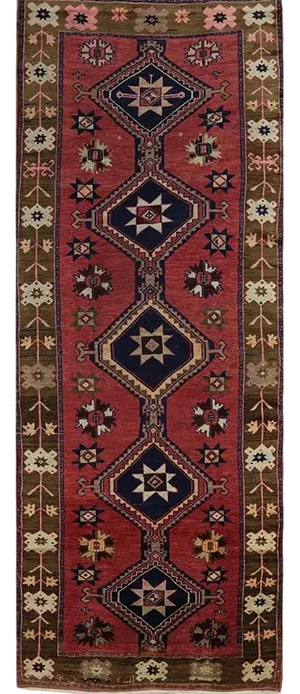 1930s Persian Malayer Runner Rug 4’10” X 12’5″