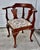Queen Anne Statesville Co Mahogany Corner Chair Vintage Queen Anne Style Accent Slip Seat For Sale - Image 3 of 16