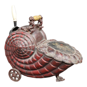 Rare Victorian Cast Metal Snail Coal Scuttle