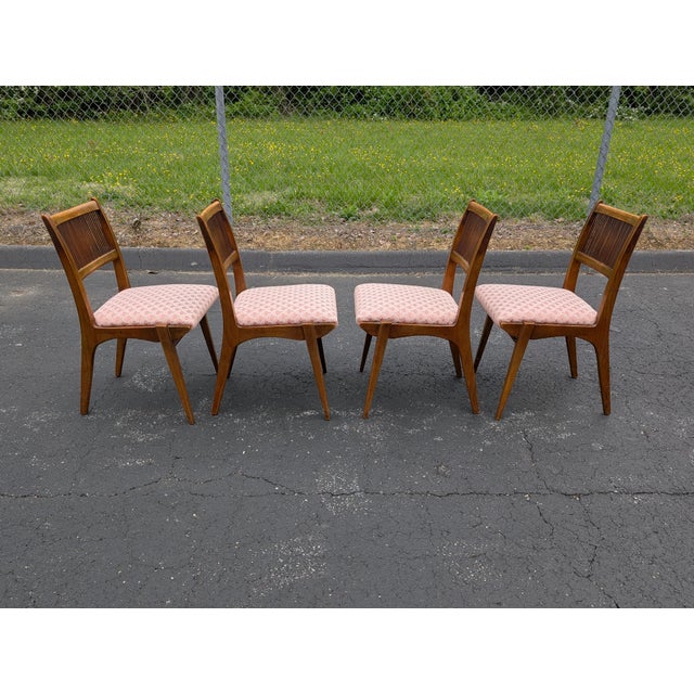 1950s Attributed Drexel Dining Chairs John Van Koert Dateline Collection Set of 4 For Sale In Washington DC - Image 6 of 16