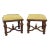 Pair Modern Print Upholstered Continental Stools For Sale