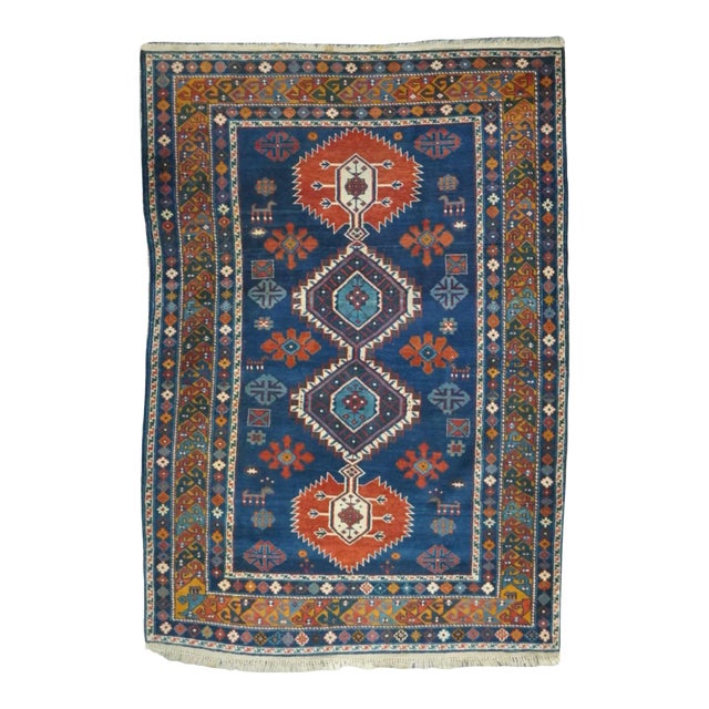 Antique Shirvan Rug 4'2'' x 6' For Sale