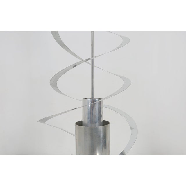 Brown Kinetic Spiral Light Sculpture by Werner Epstein, 1972 For Sale - Image 8 of 12
