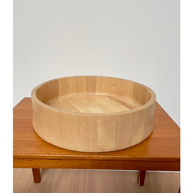 Dansk 1980s Oversized JHQ Dansk Blonde Wood Bowl For Sale - Image 4 of 6