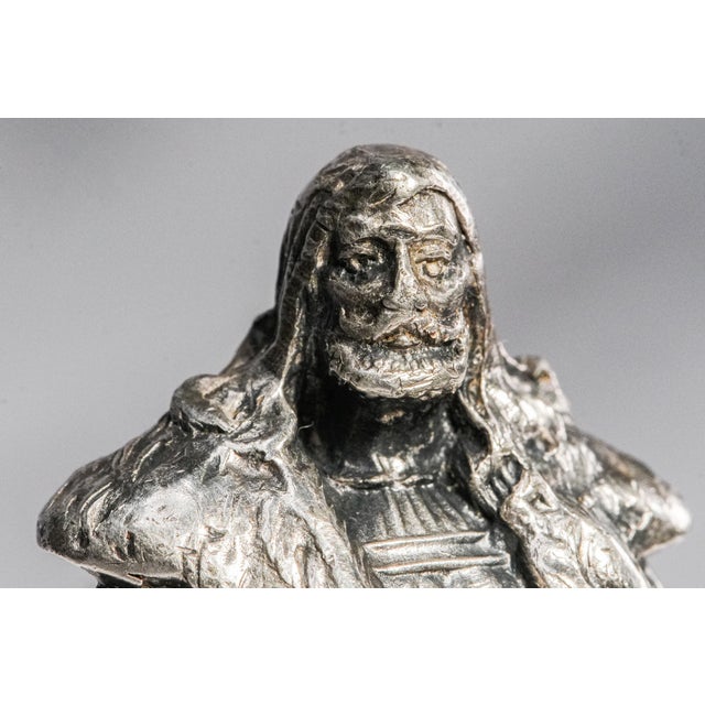 Neat Antique Art Nouveau Silver Gilt Bronze Albrecht Dürer Statue Miniature Desk Wax Seal For Sale In New York - Image 6 of 15