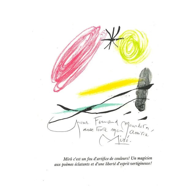 Joan Miró, A Composition from the Same Stone, Original Lithograph, 1982 For Sale