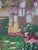 Vintage English Cotswolds Cottage Impressionist Painting Framed For Sale - Image 10 of 13