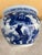 Vintage Japanese Blue & White Bird & Cherry Blossom Jardinière / Planter For Sale In West Palm - Image 6 of 9