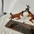 Antique Hand Forged Cast Iron Fighting Deer Stags For Sale - Image 4 of 6