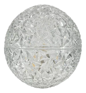 Ball Lamp in Faceted Crystal Glass, 1950s