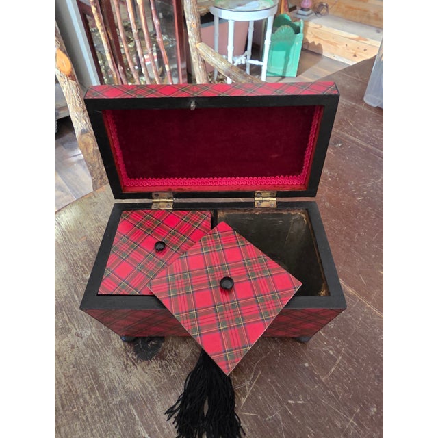 19th Century Tartan Ware Tea Caddy For Sale - Image 4 of 9