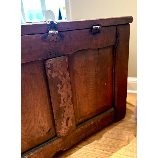English Late 18th Century Walnut Gothic Coffer / Chest For Sale - Image 10 of 11