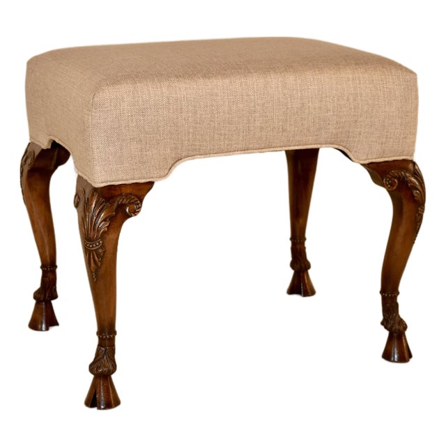 Early 19th Century English Walnut Stool For Sale
