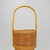 Mid-Century Modern Italian Round Rattan Umbrella Stand with Handle, 1960s For Sale - Image 9 of 18