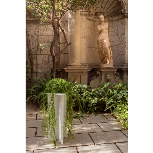 RS Barcelona Plec Steel Pedestal, White For Sale - Image 4 of 6