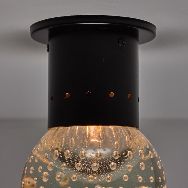 1960s Gino Sarfatti Seguso Bubble Glass Wall or Ceiling Lamp for Arteluce For Sale - Image 10 of 18
