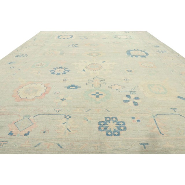 Modern Vintage Oushak Style Rug - 10'00 X 13'11 For Sale - Image 4 of 9