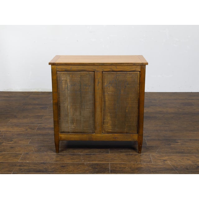 Brown French Empire Style 19th Century Walnut Chest with Drop Front Desk, Two Drawers For Sale - Image 8 of 12