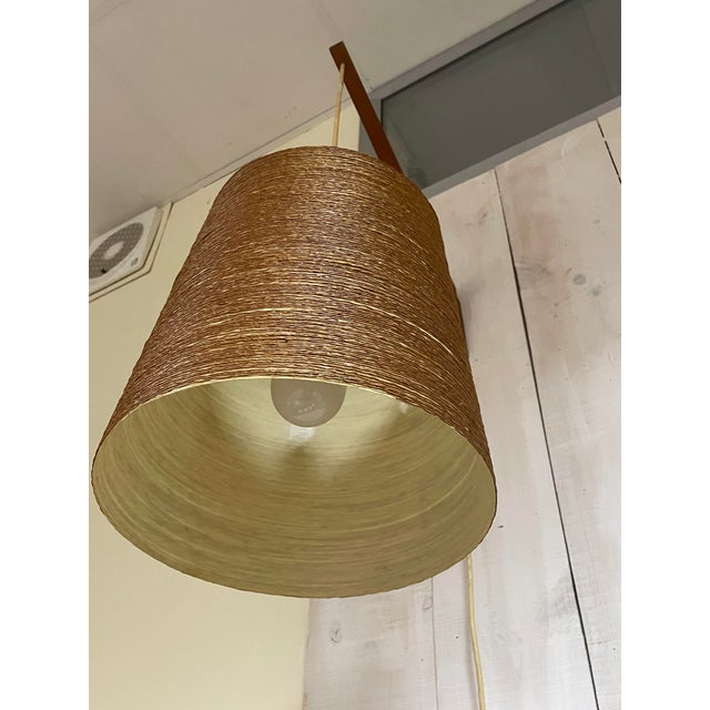 Vintage Teak and Sisal Wall Lamp by Lotte Bostlund, 1960s For Sale - Image 3 of 16