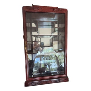 Mid 20th Century Chinese Rosewood Curio Display Cabinet For Sale