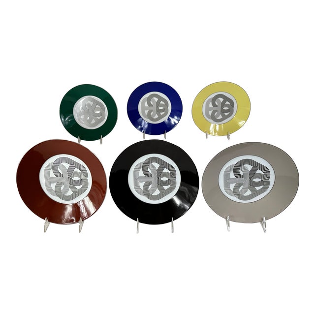 Set of 6 Hermes Rallye 24 Plates Chairish
