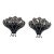Pair Schonbek Rivendell Black Matte Crystal Sconces Unused For Sale