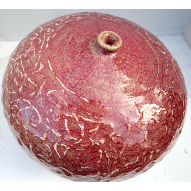Japanese Japanese Tsubo California Otis School-Style Sgraffito Studio Pottery Seed Pot For Sale - Image 3 of 18
