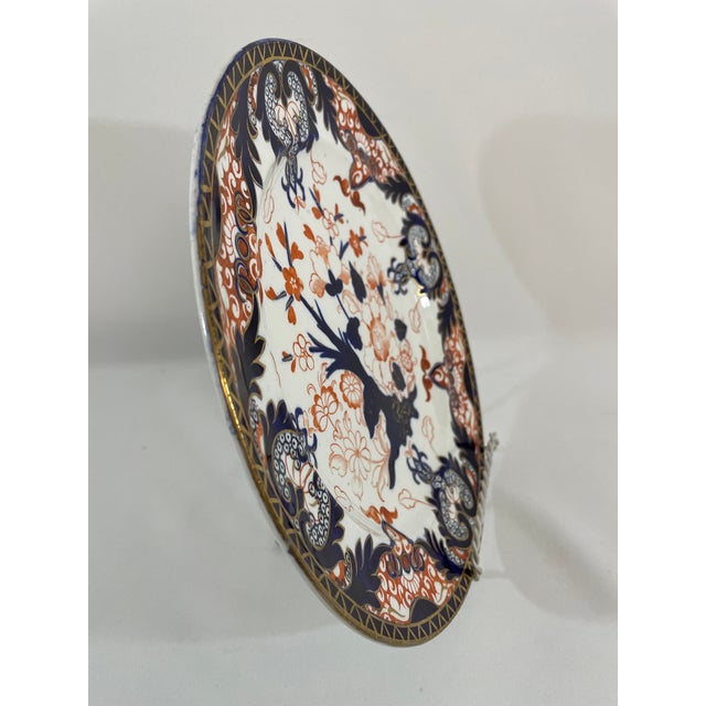 Late 19th Century Antique English "Kings" Pattern Crown Derby Plate For Sale - Image 13 of 15