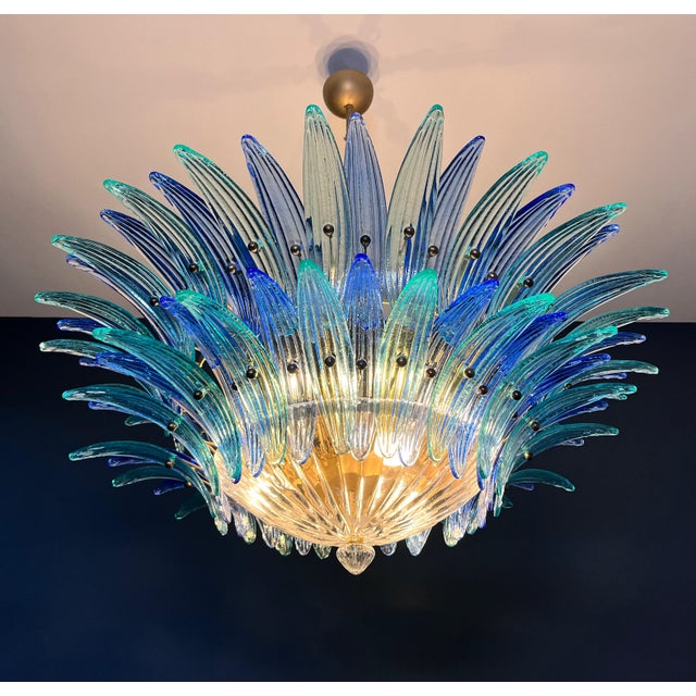 Murano Palmette Chandelier, 1990s For Sale - Image 17 of 18