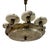 Art Deco Alabaster and Brass 8-Arm Chandelier, 1930s For Sale - Image 3 of 17
