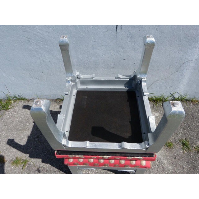 Red Pair of Mid-Century Hollywood Regency Chinoiserie James Mont Style Foot Stools For Sale - Image 8 of 10