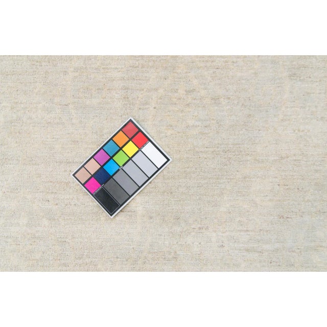 Textile Contemporary Allover Botanical Neutral Pistachio Hand Knotted Rug - 8’2” X 10’2” For Sale - Image 7 of 11